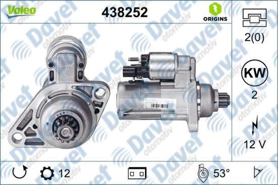 VALEO 438252 Mars Motoru Vag